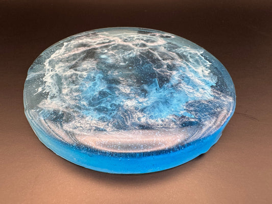 Coaster Epoxy Resin Ocean Beach Waves Singular