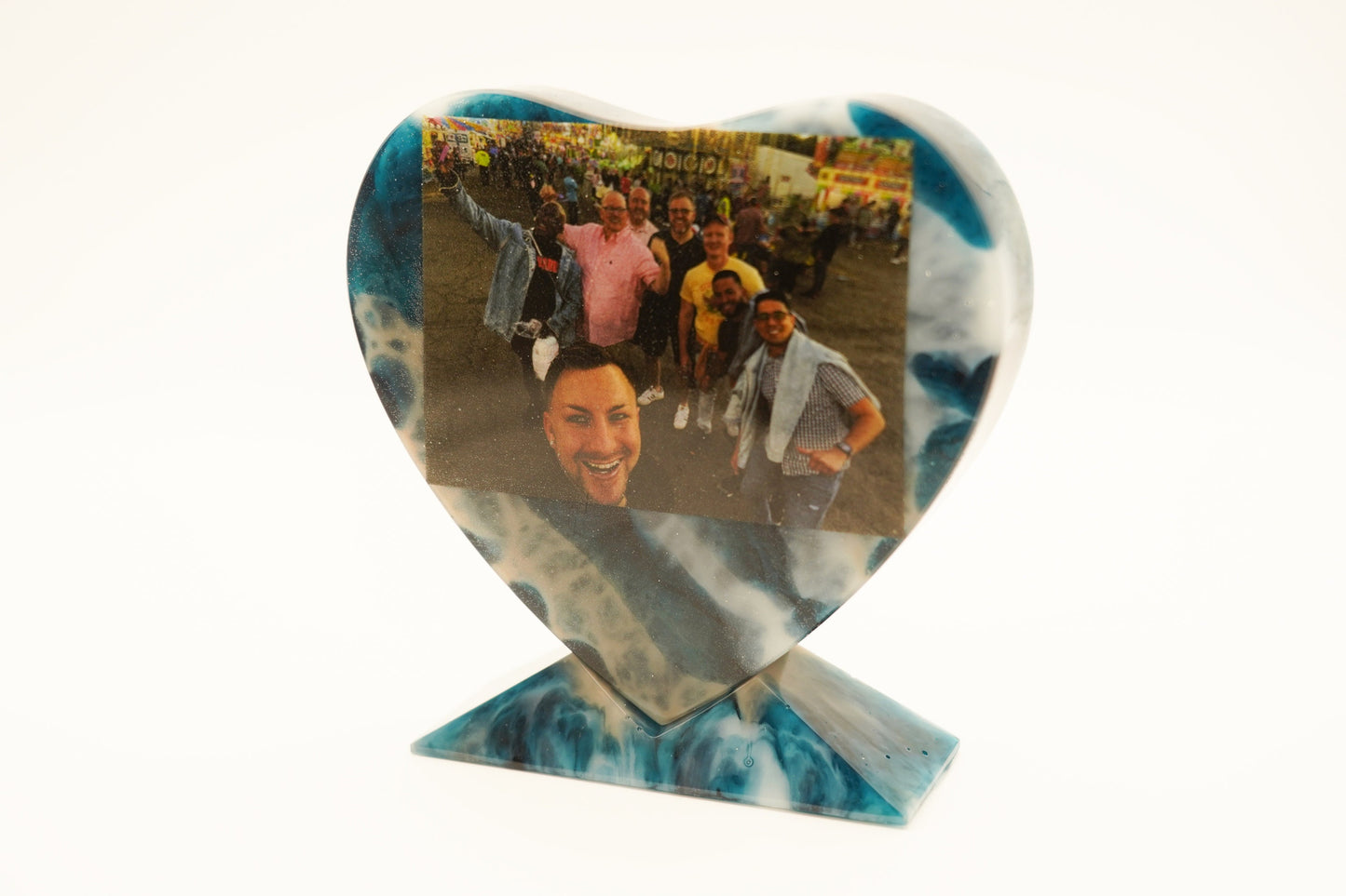 Personalized Heart Shaped Picture Frame Epoxy Resin CUSTOM Handmade