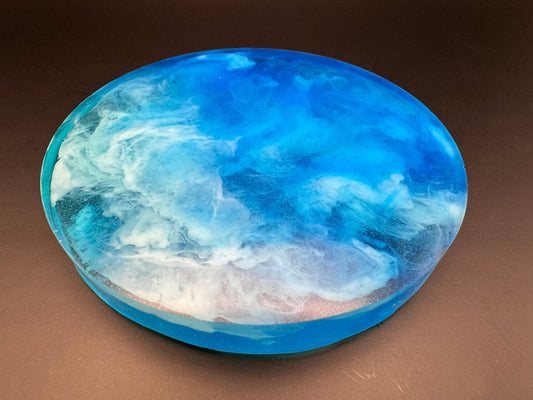 Coaster Epoxy Resin Ocean Beach Waves Singular