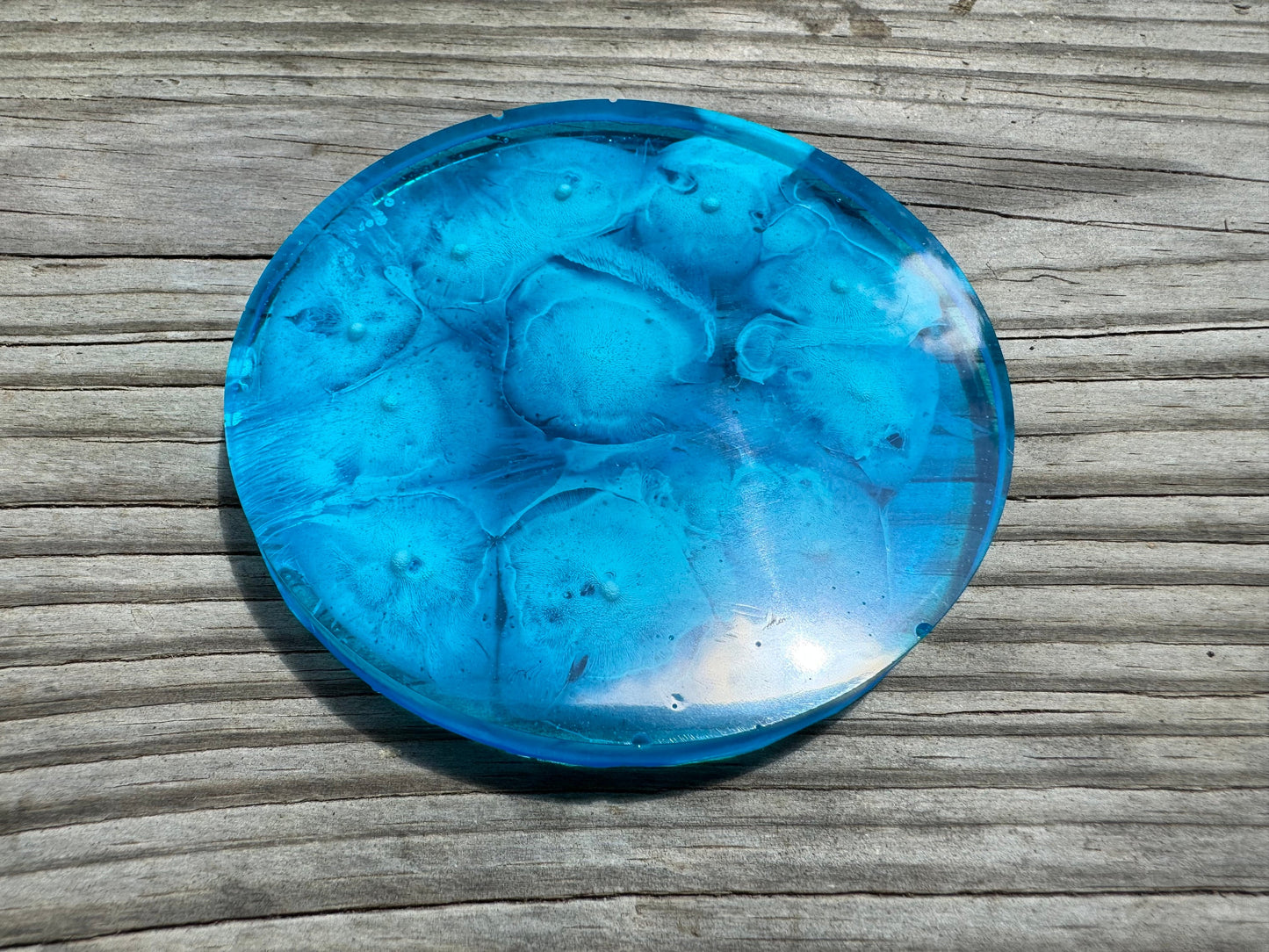 Coaster Epoxy Resin Ocean Beach Waves Petri Style Singular