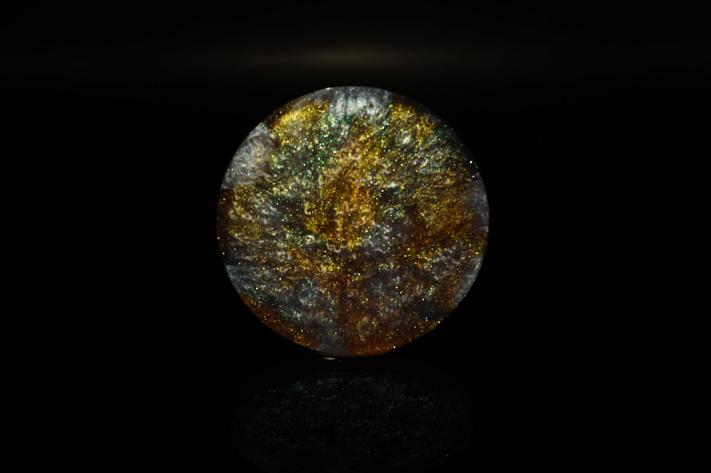 Coaster Epoxy Resin Swirled Marble Copper Grey Gold Green Glitter Multi-chrome Singular