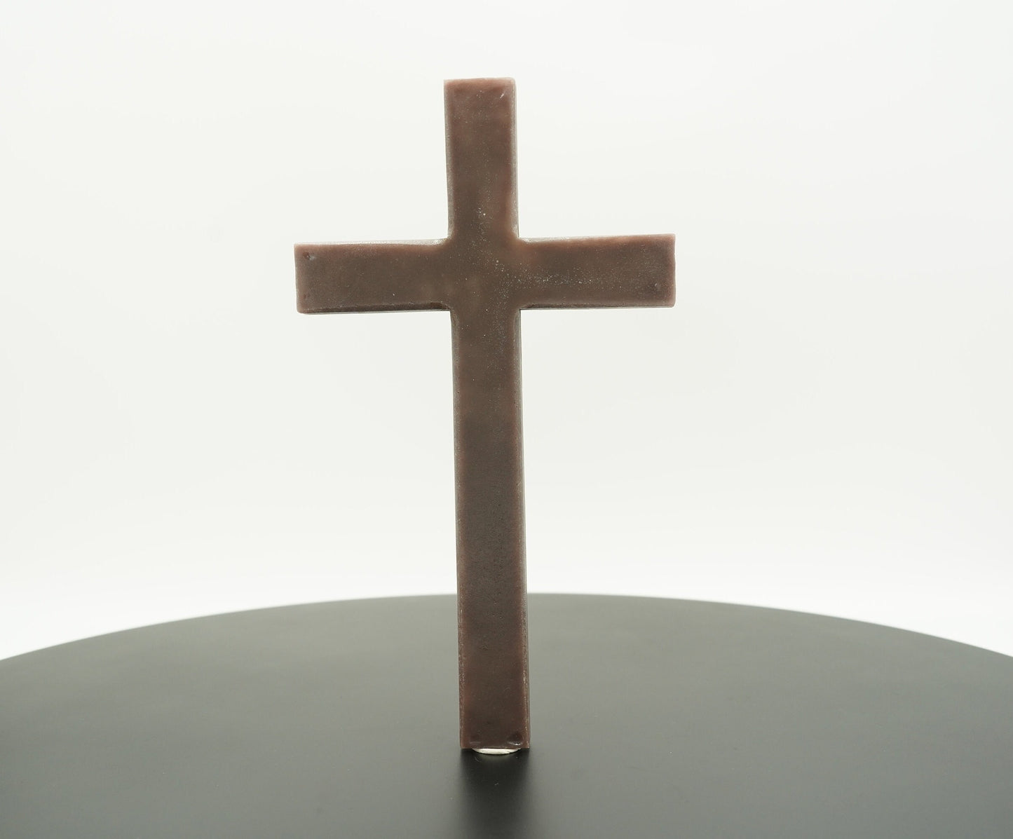 Wooden Textured Wall Hanging Cross Brown Epoxy Resin