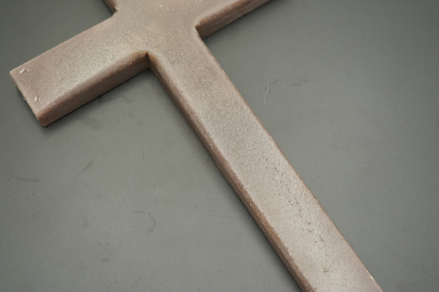 Wooden Textured Wall Hanging Cross Brown Epoxy Resin